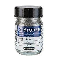 Металлический пигмент для масляной живописи Schmincke Oil Bronze Powder, silver, №805, 50 мл