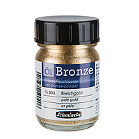 Металлический пигмент для масляной живописи Schmincke Oil Bronze Powder, pale gold, №803, 50 мл