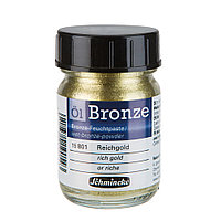 Металлический пигмент для масляной живописи Schmincke Oil Bronze Powder, rich gold, №801, 50 мл