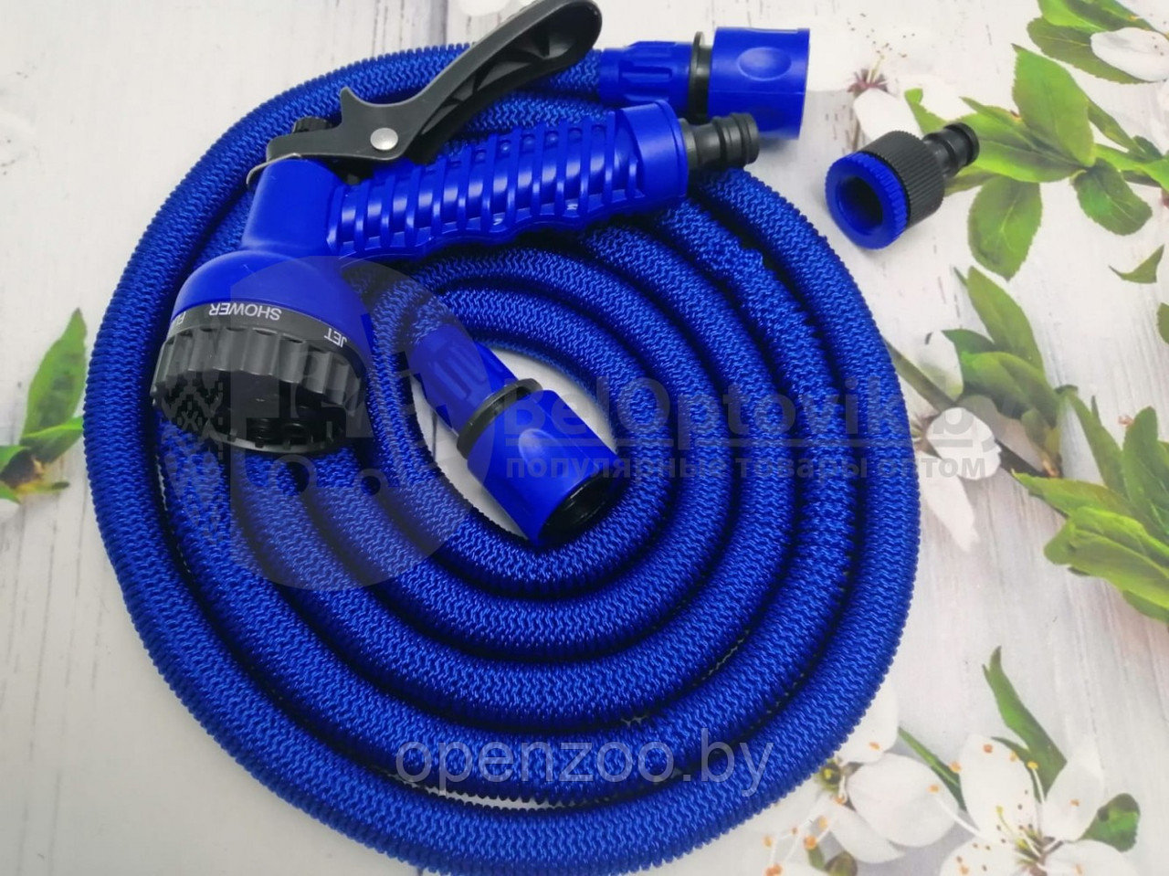 Шланг саморасширяемый садовый для воды Magic Garden Hose (2.8m - 13.5m) NEW ОРИГИНАЛ с пулевизатором Красный - фото 8 - id-p155550981