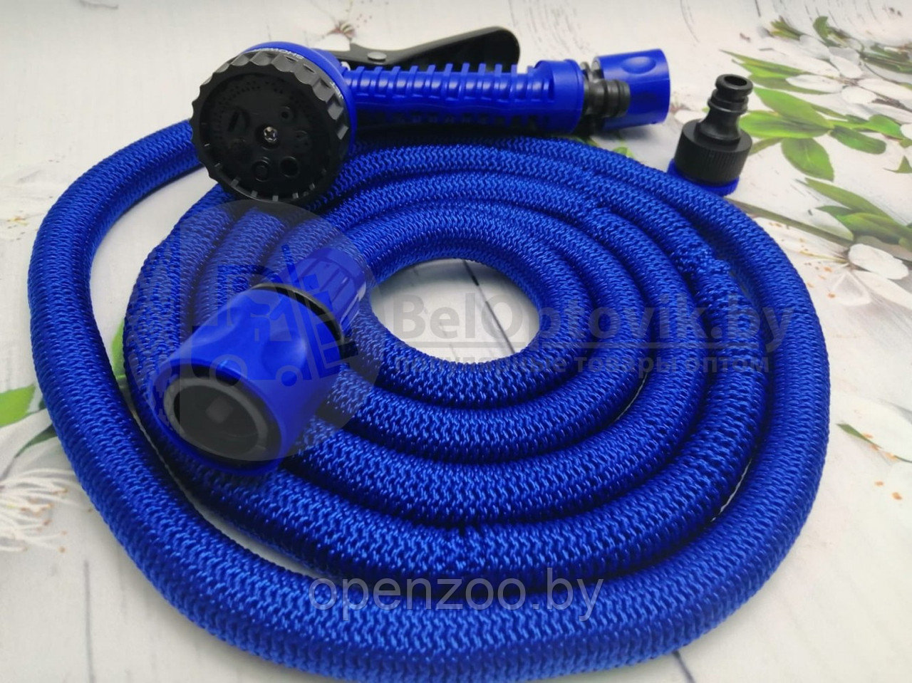 Шланг саморасширяемый садовый для воды Magic Garden Hose (2.8m - 13.5m) NEW ОРИГИНАЛ с пулевизатором Красный - фото 9 - id-p155550981