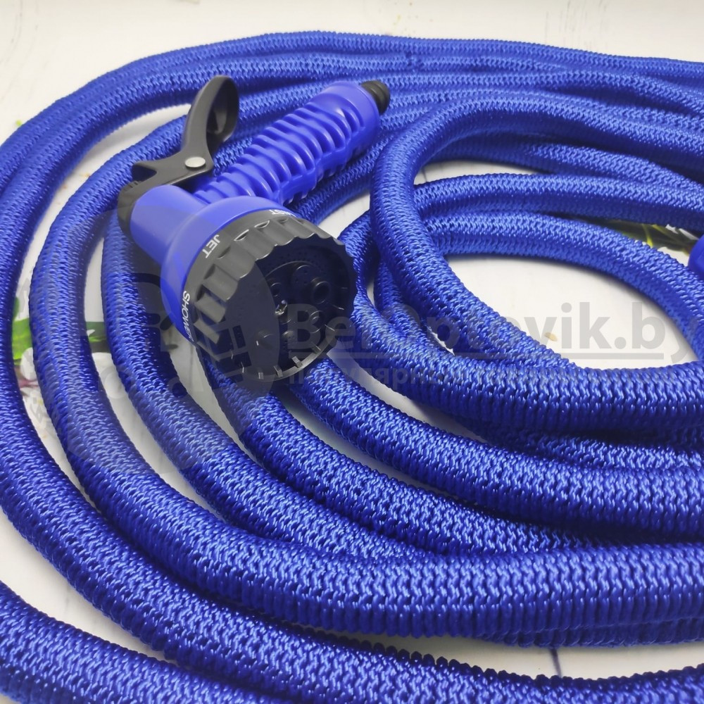 Шланг саморасширяемый садовый для воды Magic Garden Hose (8.5m - 35.3m) NEW ОРИГИНАЛ с пулевизатором Зеленый - фото 4 - id-p155551001