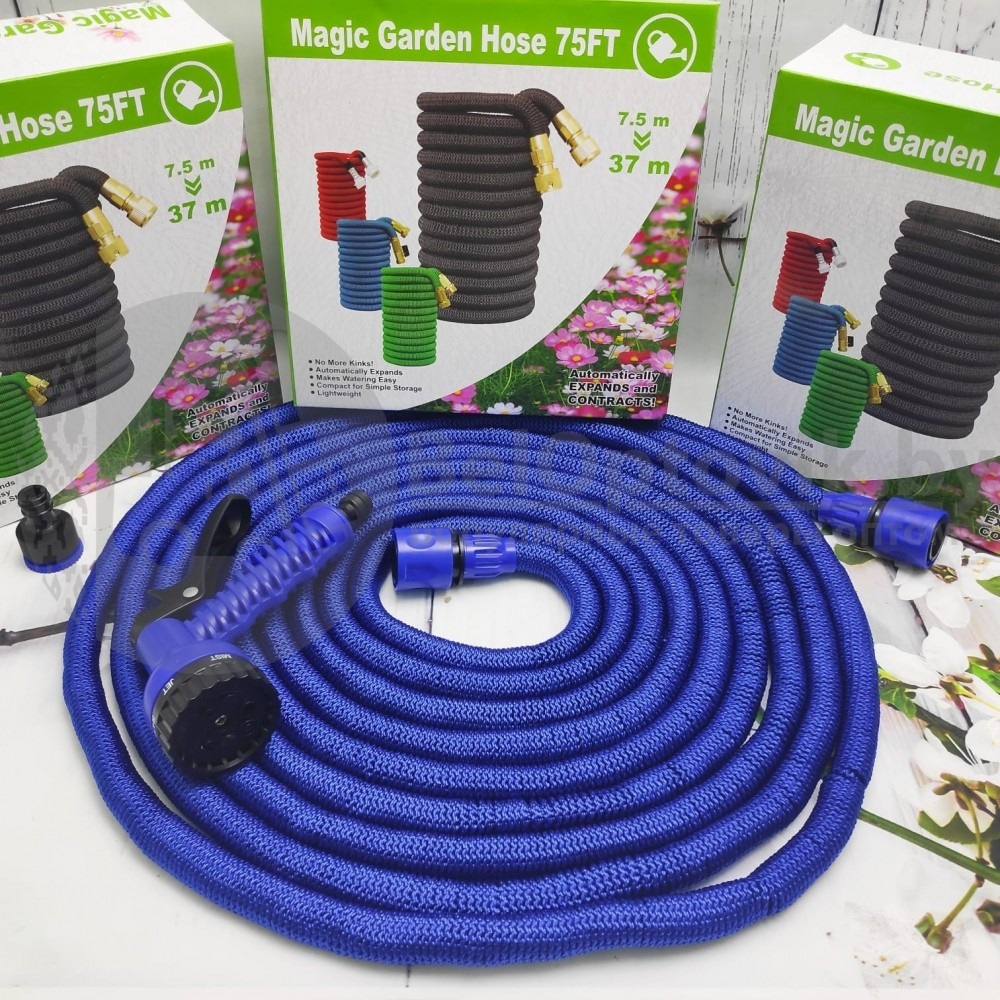 Шланг саморасширяемый садовый для воды Magic Garden Hose (8.5m - 35.3m) NEW ОРИГИНАЛ с пулевизатором Зеленый - фото 5 - id-p155551001