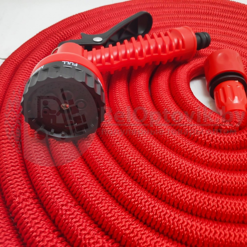 Шланг саморасширяемый садовый для воды Magic Garden Hose (8.5m - 35.3m) NEW ОРИГИНАЛ с пулевизатором Зеленый - фото 9 - id-p155551001