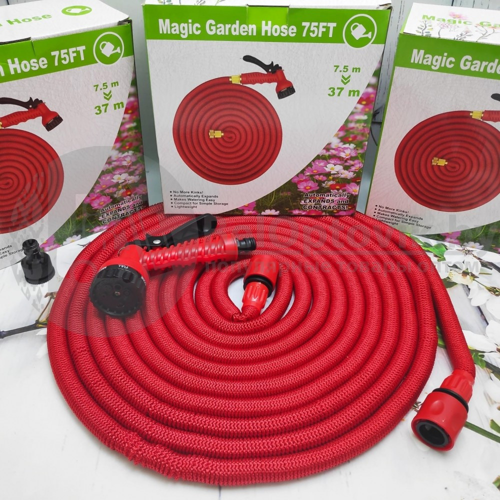 Шланг саморасширяемый садовый для воды Magic Garden Hose (8.5m - 35.3m) NEW ОРИГИНАЛ с пулевизатором Синий - фото 10 - id-p155551003