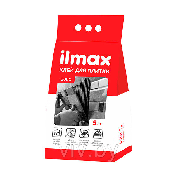 Клей для плитки Ilmax 3000, 5кг - фото 1 - id-p155611338