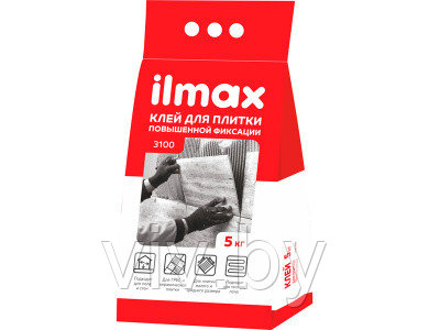 Клей для плитки повышенной фиксации Ilmax 3100, 5кг - фото 1 - id-p155611505