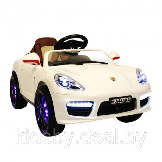 Детский электромобиль RiverToys Porsche Panamera A444AA (белый) VIP