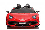 Детский электромобиль RiverToys Lamborghini Aventador SVJ A111MP (красный) лицензия двухместный, фото 2