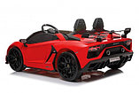 Детский электромобиль RiverToys Lamborghini Aventador SVJ A111MP (красный) лицензия двухместный, фото 3