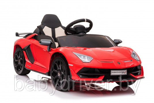 Детский электромобиль RiverToys Lamborghini Aventador SVJ A333MP (красный) лицензия