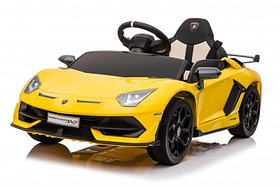 Детский электромобиль RiverToys Lamborghini Aventador SVJ A333MP (желтый) лицензия