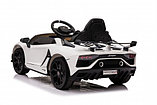 Детский электромобиль RiverToys Lamborghini Aventador SVJ A333MP (белый) лицензия, фото 4