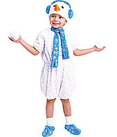 Карнавальный костюм Снеговичок (плюш завитки) Пуговка 917 к-17