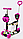 4110 Самокат Scooter 5 в 1 Божья коровка с родительской ручкой, принт ГРАФФИТИ, разные цвета, фото 2
