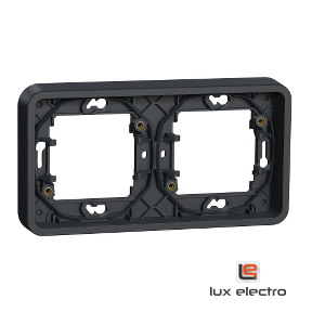 Рамка 2-постовая горизонтальная MUREVA S Schneider electric, антрацит, IP55