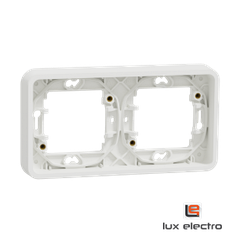 Рамка 2-постовая горизонтальная MUREVA S Schneider electric, белый, IP55