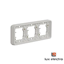 Рамка 3-постовая горизонтальная MUREVA S Schneider electric, белый, IP55, фото 2