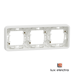 Рамка 3-постовая горизонтальная MUREVA S Schneider electric, белый, IP55