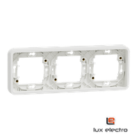 Рамка 3-постовая горизонтальная MUREVA S Schneider electric, белый, IP55