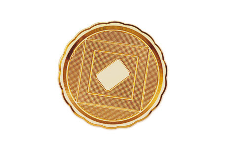 Поднос для тортов "Медоро" круглый D26см, золото, пластик - фото 3 - id-p155680916