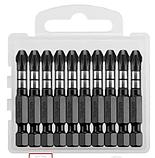 Биты KRAFTOOL Impact Pro, Pozidriv, тип хвостовика E 1/4", PZ3, 50мм, 10шт, в пластиковом боксе, фото 2