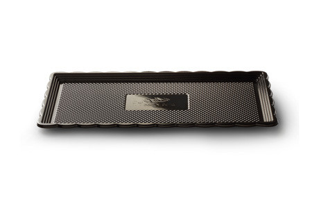 Поднос для тортов "Медоро" прямоугольный 25х15см, черный, пластик - фото 1 - id-p155708309