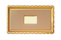 Поднос для тортов "Медоро" прямоугольный 35х15см, золото, пластик