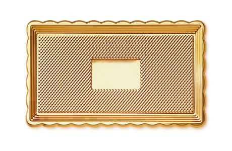 Поднос для тортов "Медоро" прямоугольный 35х15см, золото, пластик - фото 1 - id-p155716403