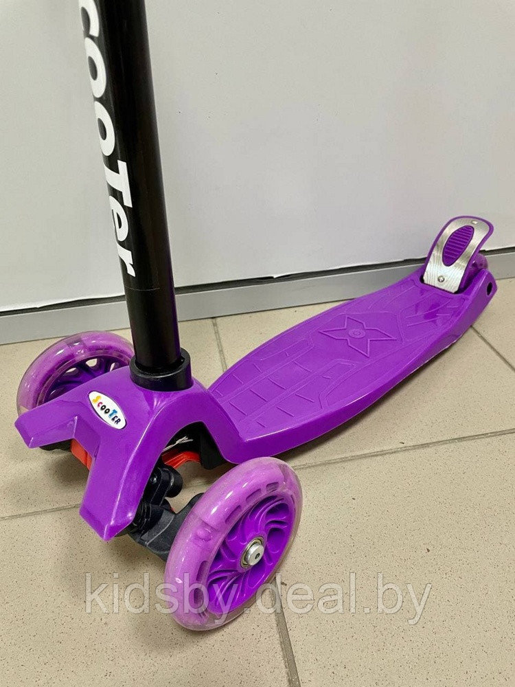 Самокат 21st scooter Maxi Scooter (светящиеся колеса) цвет фиолетовый new - фото 2 - id-p147099359
