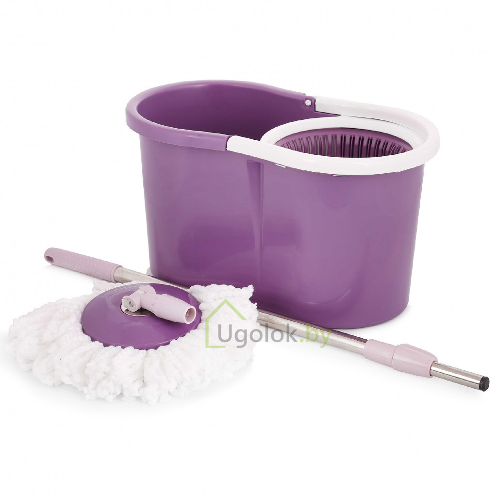 Набор для уборки Уют фиолетовый (швабра и ведро) - фото 1 - id-p155784092