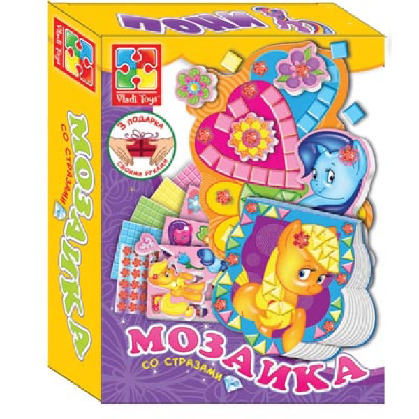 Набор для творчества Мозаика Vladi Toys Пони со стразами - фото 1 - id-p155806181