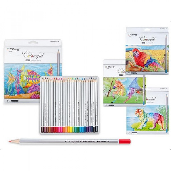 Цветные карандаши "Schreiber" 24 цвета - фото 1 - id-p155806194