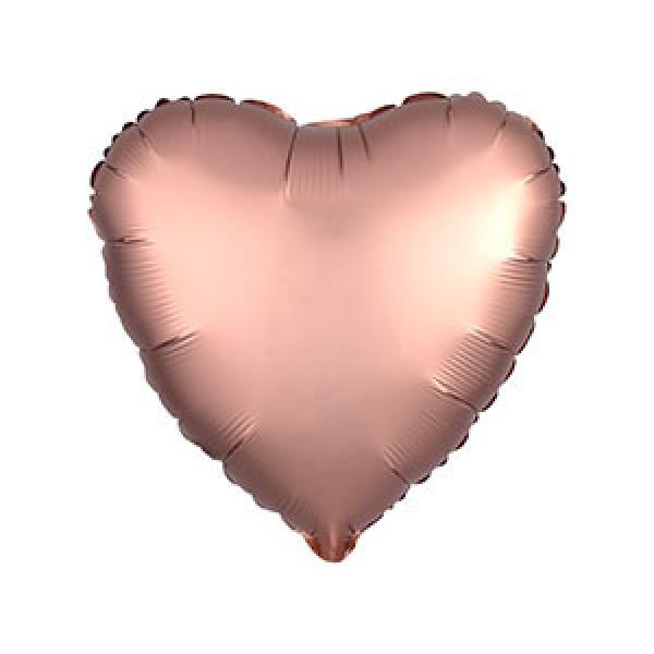 Шар Сердце Розовое золото сатин 18"/46см - фото 1 - id-p155813393