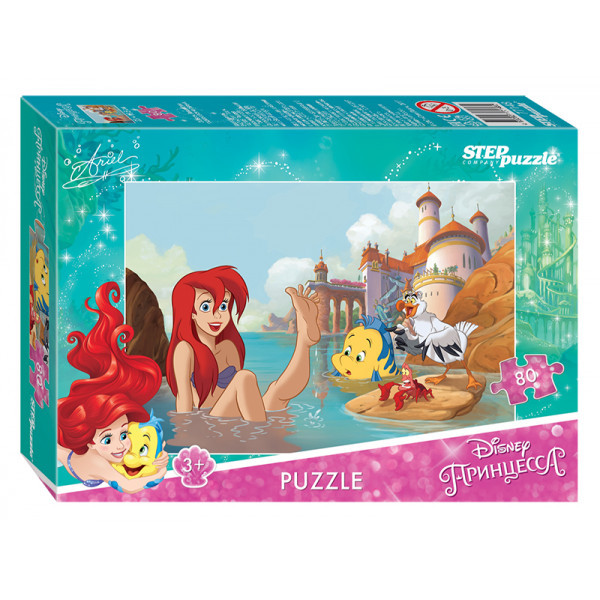 Настольная игра Мозаика Steep puzzle Русалочка Disney - 5 80 эл - фото 1 - id-p155815041