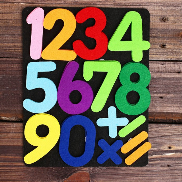Обучающая игрушка Учим цифры развивающий детали на липучках (коврик) - фото 1 - id-p155815569