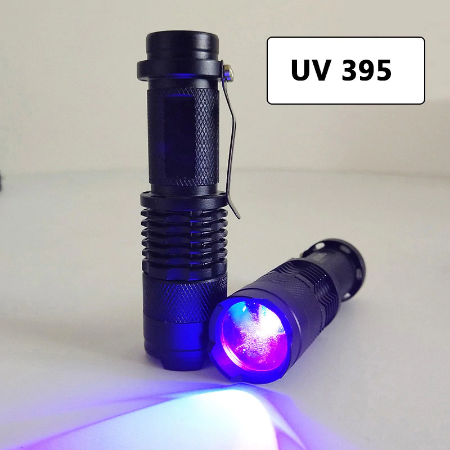Фонарь ультрафиолетовый, компактный, металлический, Fastdeng UV 395, zoom-линза - фото 1 - id-p155823022