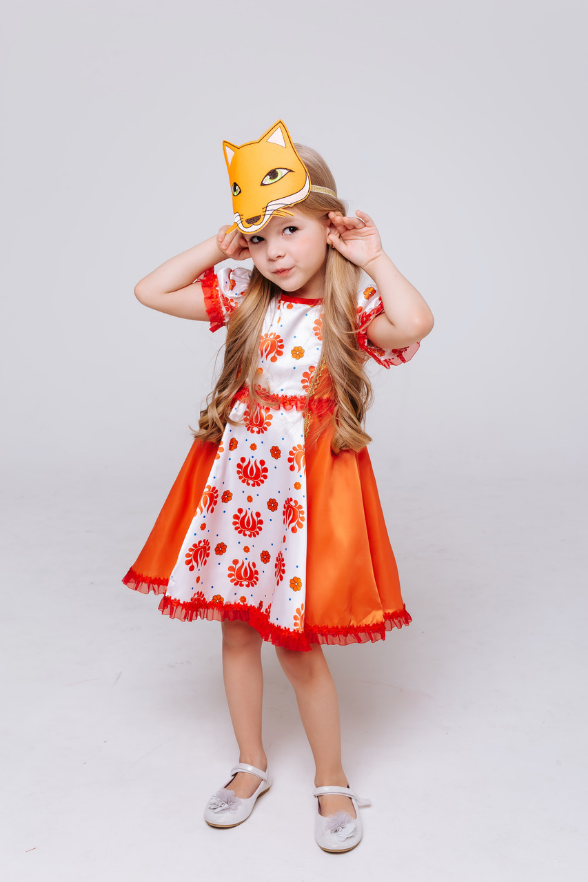 Детский карнавальный костюм Лиса Любанька Пуговка для девочки 1000 к-18 - фото 2 - id-p155823066