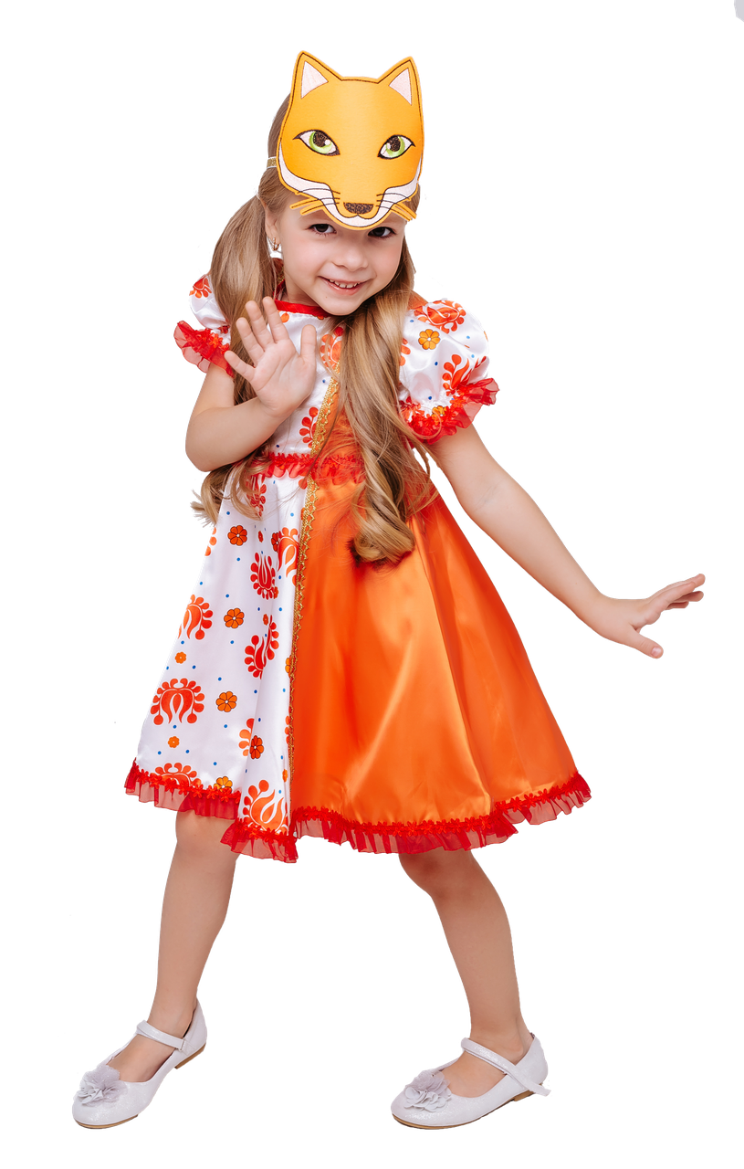 Детский карнавальный костюм Лиса Любанька Пуговка для девочки 1000 к-18 - фото 3 - id-p155823066