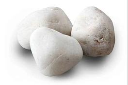 Камень Белый Кварц Отборный галтованный (ведро 10кг)