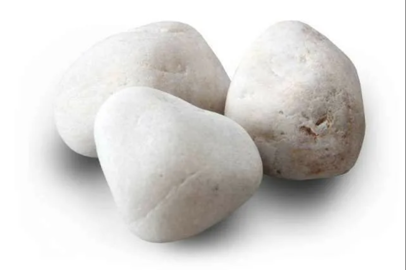 Камень Белый Кварц Отборный галтованный (ведро 10кг) - фото 1 - id-p84077924