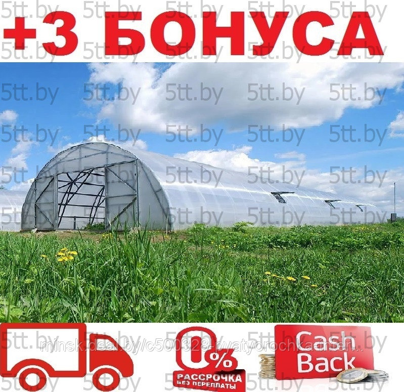 Теплица промышленная Фермер 7 (каркас 7х4) c поликарбонатом под заказ + 3 бонуса