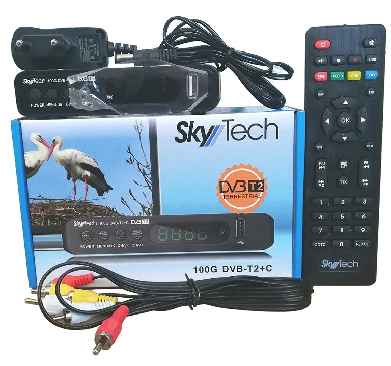 Цифровой ТВ-приёмник SkyTech 100G DVB-T2+C - фото 1 - id-p155828573