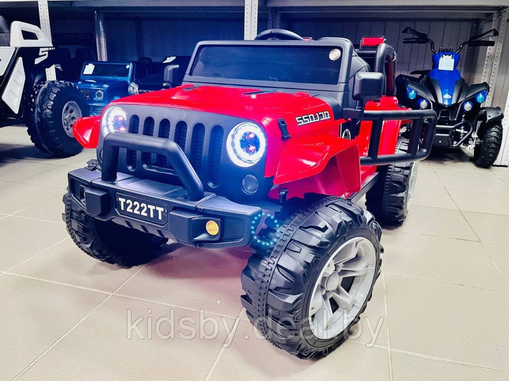 Детский электромобиль RiverToys T222TT (красный) Jeep - фото 2 - id-p149558870