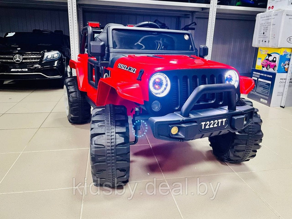 Детский электромобиль RiverToys T222TT (красный) Jeep - фото 3 - id-p149558870