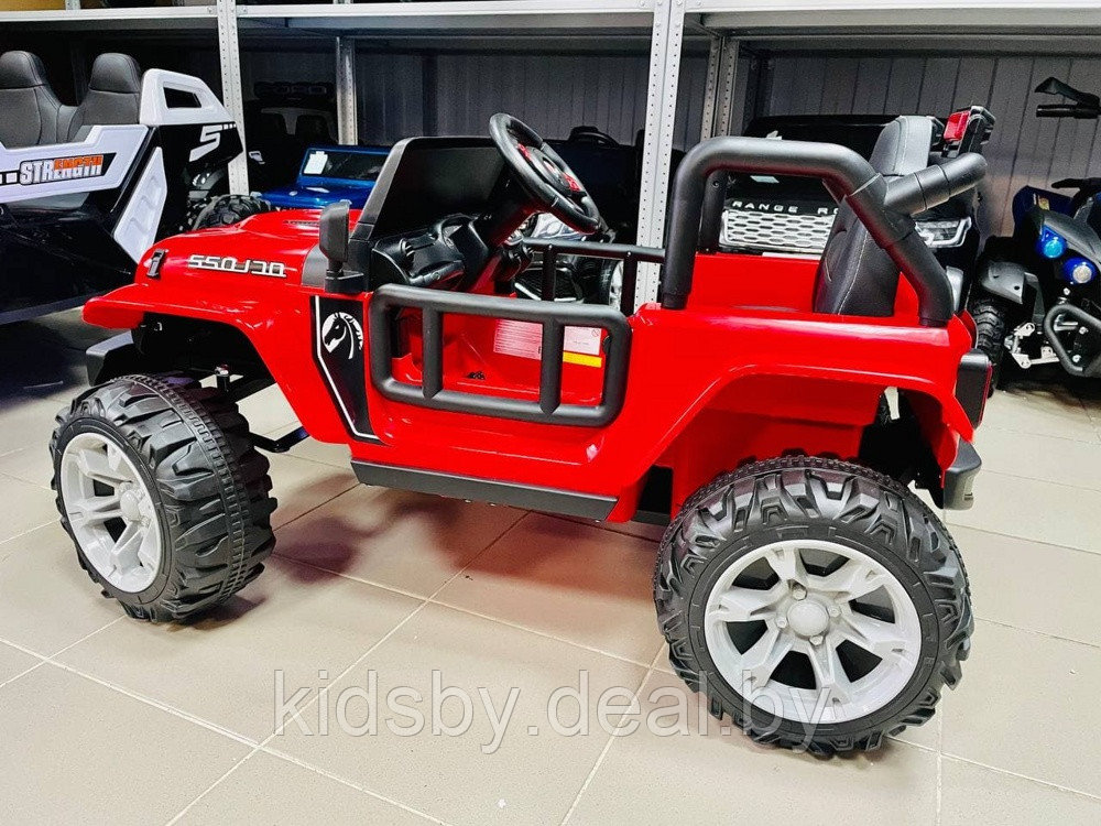 Детский электромобиль RiverToys T222TT (красный) Jeep - фото 5 - id-p149558870
