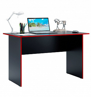 Компьютерный стол МИЛАН-5 Черный / Красный