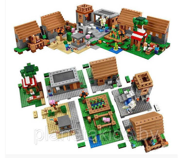 Конструктор Bela My World 10531 Деревня (аналог Lego Minecraft 21128) 1622 детали - фото 2 - id-p146211868