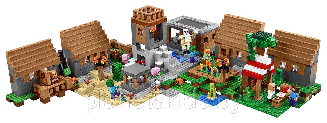 Конструктор Bela My World 10531 Деревня (аналог Lego Minecraft 21128) 1622 детали - фото 4 - id-p146211868