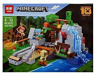 Конструктор Майнкрафт Minecraft Засада Крипера у водопада Leduo 6010, аналог Лего